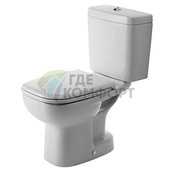 Унитаз-моноблок Duravit D-Code с отдельно устанавливаемым бачком, слив в пол, белый (21110100002) - фото 1