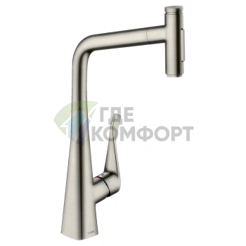 Кухонный смеситель Hansgrohe Metris M71 с выдвижным душем и sBox (73816800) - фото 1