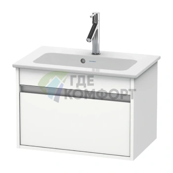 База под раковину Duravit Ketho с выдвижным ящиком, белая матовая 410x600x385 мм (KT642201818) - фото 1