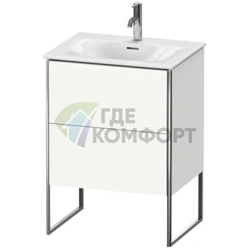 Тумба напольная Duravit XSquare под раковину с двумя ящиками и регулируемыми ножками (XS452202222) - фото 1