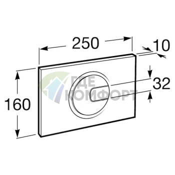Кнопка смыва для скрытого монтажа Roca PRO In-Wall PL4 хром - фото 2