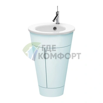 Напольная тумба Duravit Starck 1 600 мм для раковины в цвете Light Blue Satin Matt (S1952009797) - фото 1