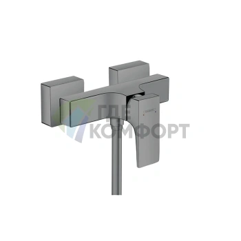 Смеситель для душа Hansgrohe Metropol: стиль и функциональность в шлифованном черном хроме (32560340) - фото 1