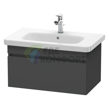 Тумба под раковину DURAVIT DURASTYLE подвесная, 730х448х398 мм, цвет Графит матовый (DS638104949) - фото 1