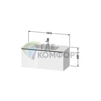Тумбочка подвесная Duravit D-Neo 440x1010x462, 1 ящик, белый высокоглянцевый (DE426302222) - фото 2