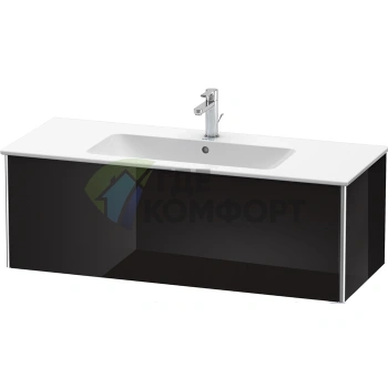База под раковину Duravit XSquare 1210 мм, глянцевый черный, с выдвижным ящиком (арт. 233612) (XS407404040) - фото 1