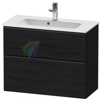 Подвесная тумбочка Duravit D-Neo Compact 810x372x625 мм, 1 ящик, Black Oak (DE436901616) - фото 1