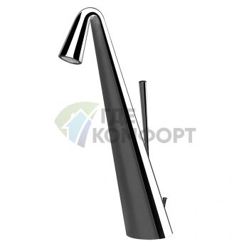 Высокий смеситель Gessi Cono для раковины с донным клапаном 1 1/4 и шлангами 3/8 в цвете Finox (45004#149) - фото 1