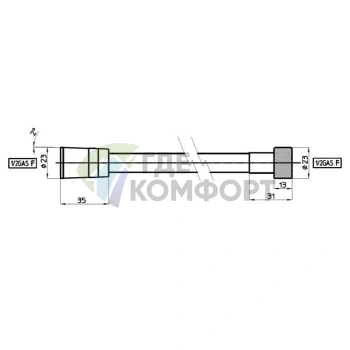Душевой шланг BOSSINI 1500 мм, хром (A00167C.030.1) - фото 2