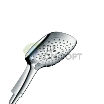 Ручной душ HG Raindance Select E 150 с технологиями RainAir, CaresseAir, Mix и EcoSmart в хромированном исполнении (26551000) - фото 1