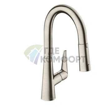 Смеситель для кухни Hansgrohe Talis M51 с вытяжным душем и поворотным изливом (72815800) - фото 1