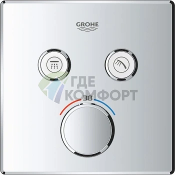 Термостатический смеситель Grohe Grohtherm SmartControl для ванны с душем - фото 3