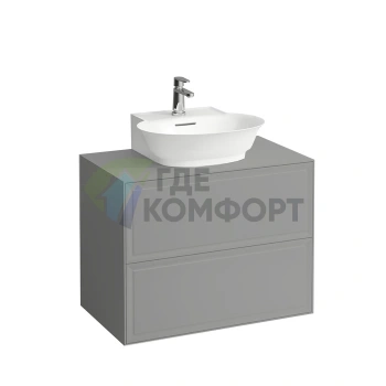 Подвесная база Laufen New Classic 780х450х600 мм с 2 ящиками, серый цвет (4.0601.4.085.627.1) - фото 1