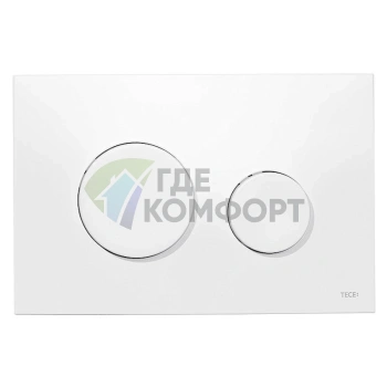 Антибактериальная кнопка смыва TECE Loop 9240640 белая для инсталляции - фото 1