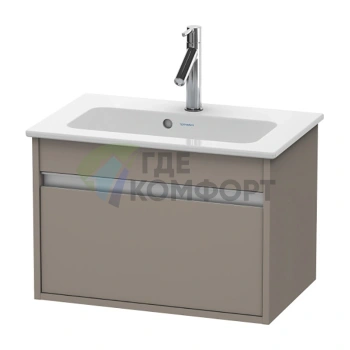 Тумба под раковину Duravit Ketho 410x600x385, 1 выдвижной ящик, базальт матовый (KT642204343) - фото 1