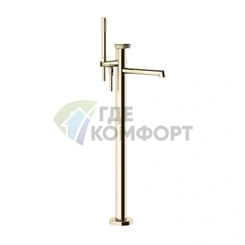 Напольный смеситель для ванны GESSI ANELLO с ручным душем, цвет Finox Brushed Nickel (63328#149) - фото 1
