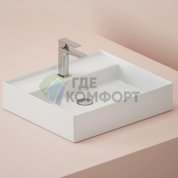Накладная раковина Artceram Scalino 55x48 см, белый глянец (1 отверстие, без сифона) (SCL007 01 00) - фото 1