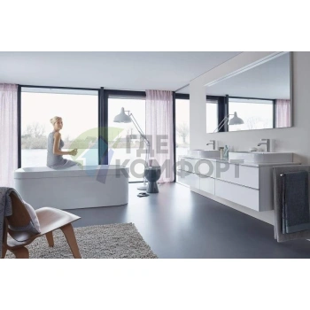 Раковина Duravit Happy D2 с переливом без отверстия 600x460 мм белый (2315600060) - фото 2