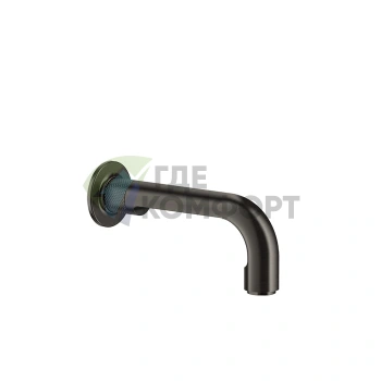 Излив для ванны GESSI INCISO 190 мм, черный матовый (управление выносное, приобретается отдельно) (58103#299) - фото 1