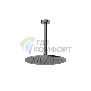 Поворотная потолочная душевая головка Gessi Ingranaggio с шарниром, Black Metal Brushed PVD (63352#707) - фото 1