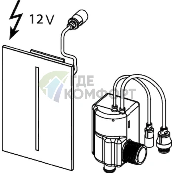Кнопка смыва TECE filo urinal 9242050, 230 В, бежевая - фото 3
