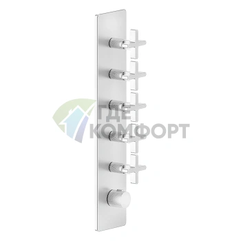 Термостатический смеситель GESSI INCISO на 5 источников с резьбой 3/4 (хром) (58230#031) - фото 1