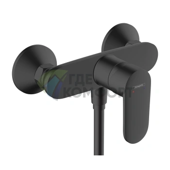 Смеситель для душа Hansgrohe Vernis Blend однорычажный настенный матовый черный (71640670) - фото 1