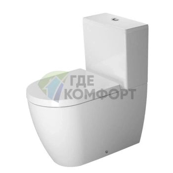 Бачок унитаза Duravit ME by Starck с двойным смывом 6/3 л, белый, хромированная арматура (938000005) - фото 1