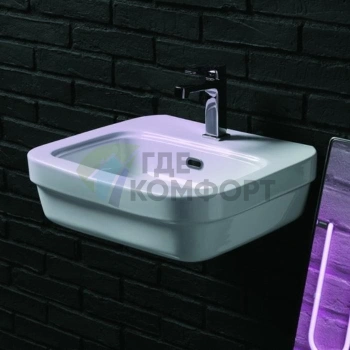 Раковина SIMAS Evolution 53x45 см с отверстием под смеситель, белая - фото 1