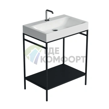 Раковина подвесная KERASAN Cento 80x45 с отверстием под смеситель, цвет Grigio matt (353359*1 Grigio matt) - фото 1