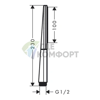 Ручной душ HG Rainfinity 1jet: Стильный комфорт в матовом белом цвете (26866700) - фото 2