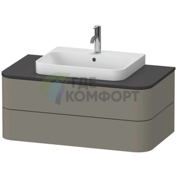 Тумба подвесная Duravit Happy D.2 Plus 408x1000x550мм, 2 ящика, stone grey satin matt (HP496109292) - фото 1
