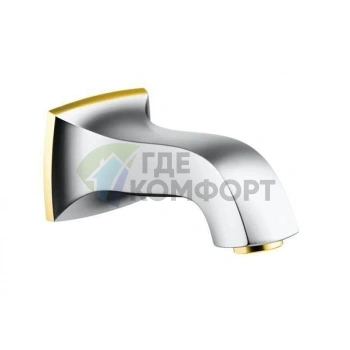 Излив для ванны Hansgrohe Metropol 159 мм, хром/золото (13425090) - фото 1