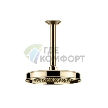 Верхний душ GESSI VENTI20 200 мм с потолочным держателем 288 мм (Nickel PVD) (65152#720) - фото 1
