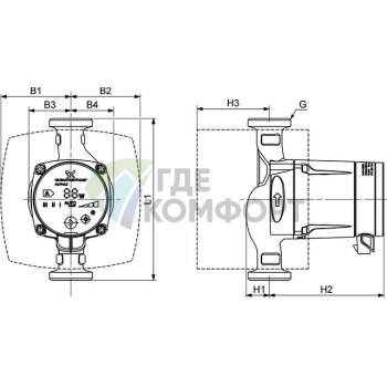 Циркуляционный насос Grundfos Alpha2 25-60 180 с гайками - фото 4