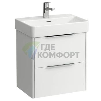 Подвесная тумба LAUFEN PRO S 520 мм с двумя ящиками, белая матовая (4.0215.2.110.260.1) - фото 1