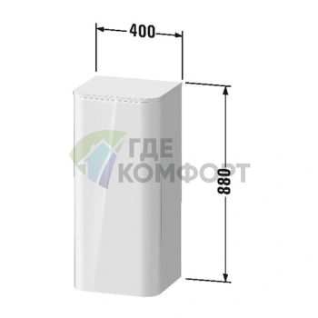 Декоративный топ Duravit Happy D.2 Plus для шкафов HP1260/HP1261, цвет Графит суперматовый (HP030008080) - фото 2