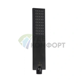 Ручной душ BOSSINI FLAT ONE с прямоугольной лейкой из матовой черной латуни (B00270.073) - фото 1
