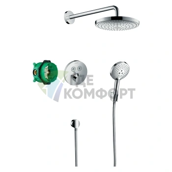 Душевой комплект с термостатом HG Raindance Select S ShowerSelect S в хроме (27297000) - фото 1