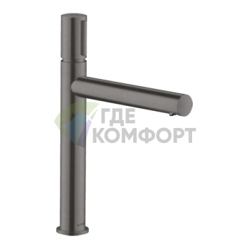 Смеситель для раковины AX Uno 200 Select, шлифованный черный хром (45013340) - фото 1
