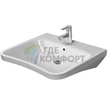 Подвесная раковина Duravit DuraStyle 650х570 мм с переливом, белая (2329650000) - фото 1