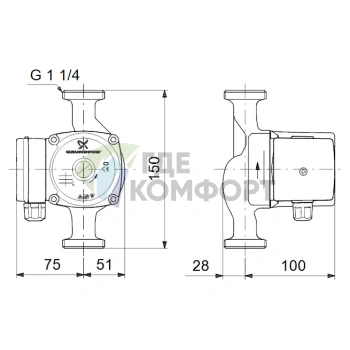 Циркуляционный насос Grundfos UP 20-30 NK - фото 3