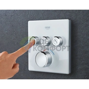 Термостат Grohe Grohtherm SmartControl для ванны с душем, белый - фото 4