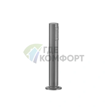 Душевой комплект Gessi Inciso: держатель, шланг 1,5 м и лейка Black Metal Brushed PVD (58137#707) - фото 1