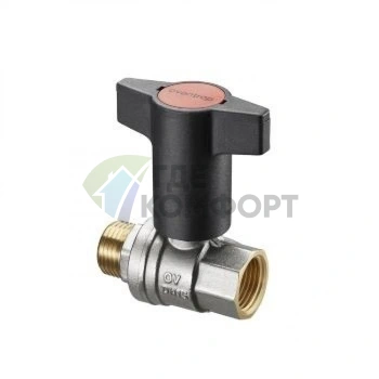 Кран шаровый 1 1/2 НВ маховик пластмассовый Optibal Oventrop - фото 1