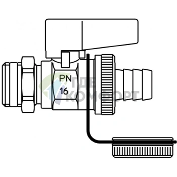 Кран шаровый Optiflex 1/2 НР Ду 15 Oventrop - фото 2