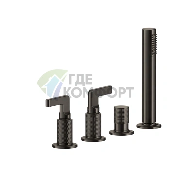 Смеситель для ванны GESSI INCISO с ручным душем и системой наполнения, цвет Black XL (58043#299) - фото 1