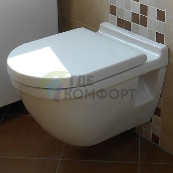 Подвесной унитаз Duravit Starck 3: компактное решение для современного санузла (2202090000) - фото 4