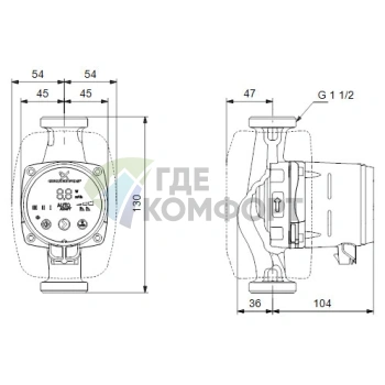 Циркуляционный насос Grundfos ALPHA2 25-40 130 - фото 3