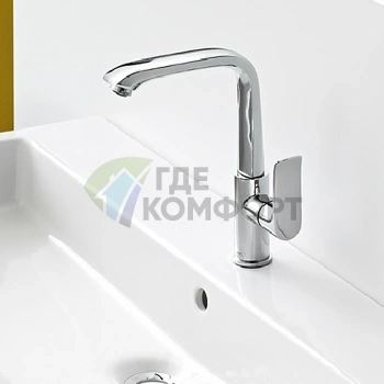 Смеситель для раковины Hansgrohe Metris однорычажный, поворотный излив, хром (31081000) - фото 1